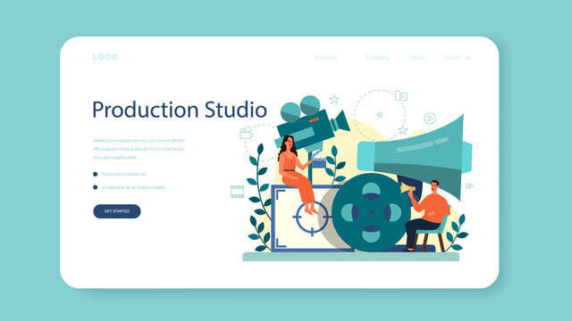 Producer web banner or landing page. Film and music production.