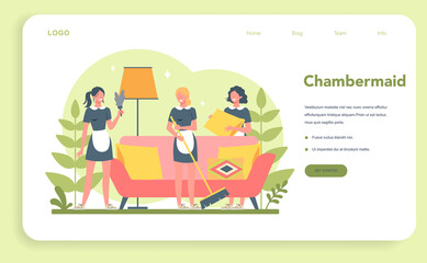 Maid service, cleaning service, apartment cleaning web banner