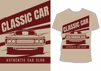 classic car t shirt design