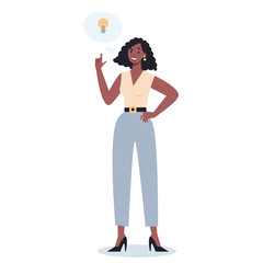 Thoughtfull business people. Woman thinking in search of solutions