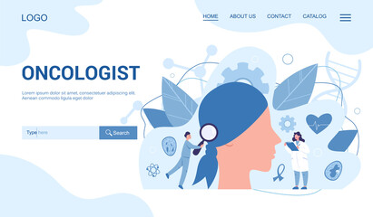 Professional oncologist web banner concept. Cancer disease