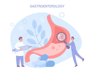 Gastroenterology concept. Idea of health care and stomach treatment.