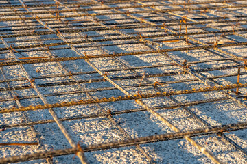 reinforcing steel bars for building armature. Steel reinforcement for concret