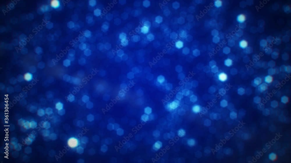 Poster abstract blue shine artistic blurry optical light bokeh particles fast motion background seamless lo