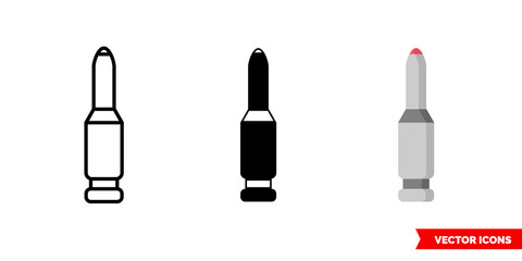 Obraz premium Bullet icon of 3 types. Isolated vector sign symbol.