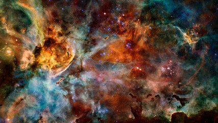 Obraz na płótnie Canvas Deep space nebula with stars. Elements of this image furnished by NASA
