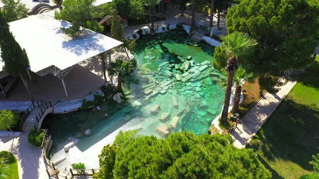 Cleopatra's Antique Pool - Pamukkale Turkey.