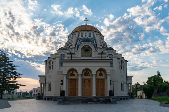 cathedral church of city of Poti in the morning at sunrise