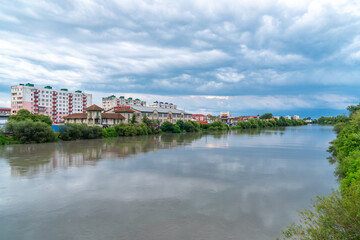 River Rioni in little town of Poti, landscape