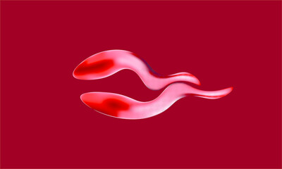 Red amorphous forms background