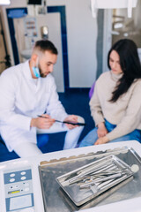 dentistry concept. teeth panoramic x-ray scan on phone. dentist © Ivan