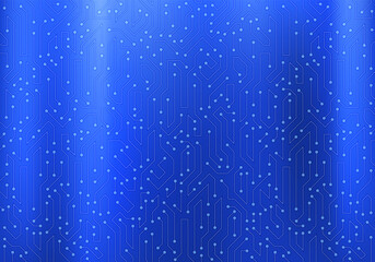 Circuit pattern on a blue metal background. Solar panels