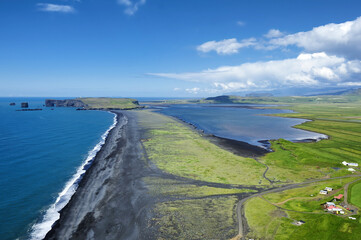 coast and black volcanic sand, Iceland