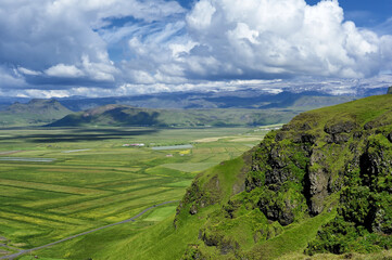 view of south coast at Dyrholaey, Iceland