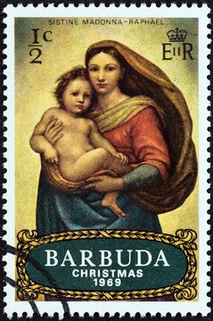 Sistine Madonna by Raphael (Barbuda 1969)