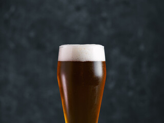 Beer glass on a dark background