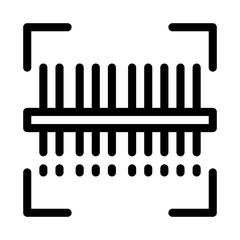 webshop scanning barcode icon vector. webshop scanning barcode sign. isolated contour symbol illustration