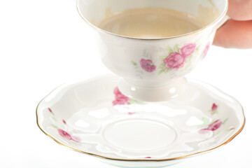 A cup of fresh coffee.