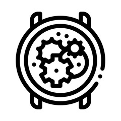 watch mechanism gears icon vector. watch mechanism gears sign. isolated contour symbol illustration