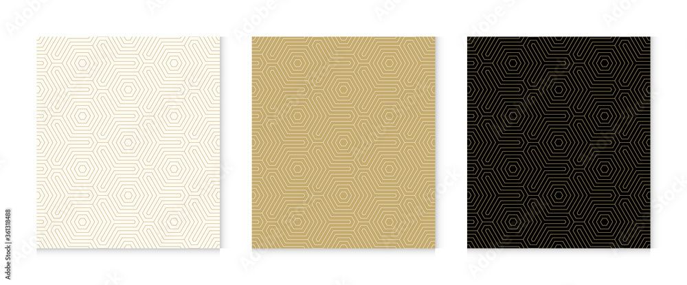 Poster background pattern seamless geometric line abstract gold luxury color vector. christmas background.