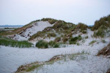 Sand dunes at dusk on St. Peter Ording