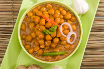 Channa Masala or Kabuli Chana or spicy Chole, Indian Food