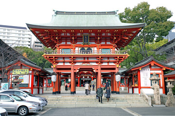 The Ikuta Shrine in Kobe, Kansai, Japan.