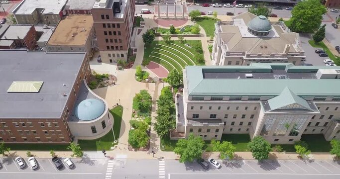 Drone Tilt Revealing Columbia Missouri