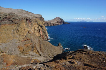Fototapeta na wymiar Ponta de São Lourenço, trekking on Madeira island, vereda de sao laurenco. October 2019