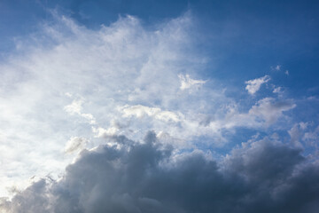 Naklejka na ściany i meble Beautiful cloudy sky before the rain.