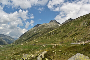Fototapeta premium St. Gotthard Pass in early summer