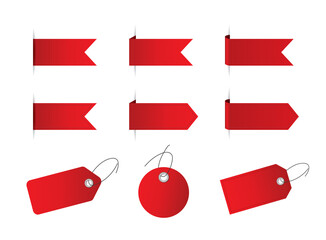 red price tags - sales promotional banner s