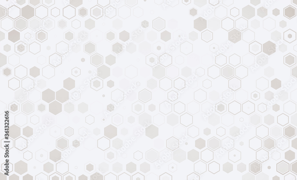 Poster science and technology concept illustration. abstract tech backdrop consisting of hexagonal elements