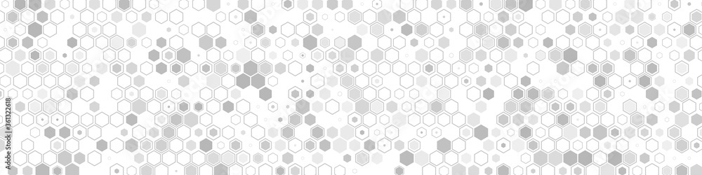 Poster science and technology concept illustration. abstract tech backdrop consisting of hexagonal elements