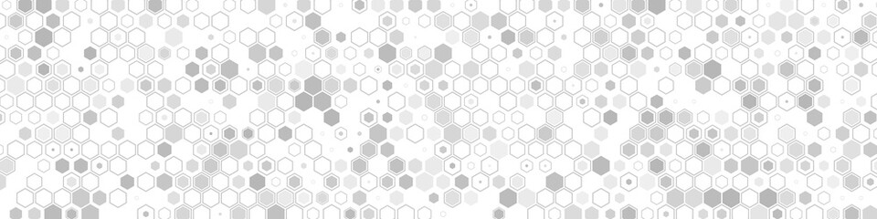 Science and technology concept illustration. Abstract tech backdrop consisting of hexagonal elements and dots. Digital futuristic illustration template for design.