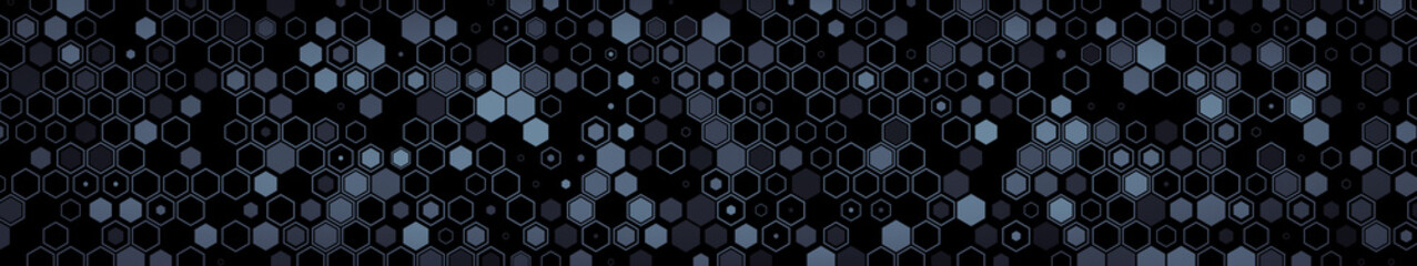 Science and technology concept illustration. Abstract tech backdrop consisting of hexagonal elements and dots. Digital futuristic illustration template for design.