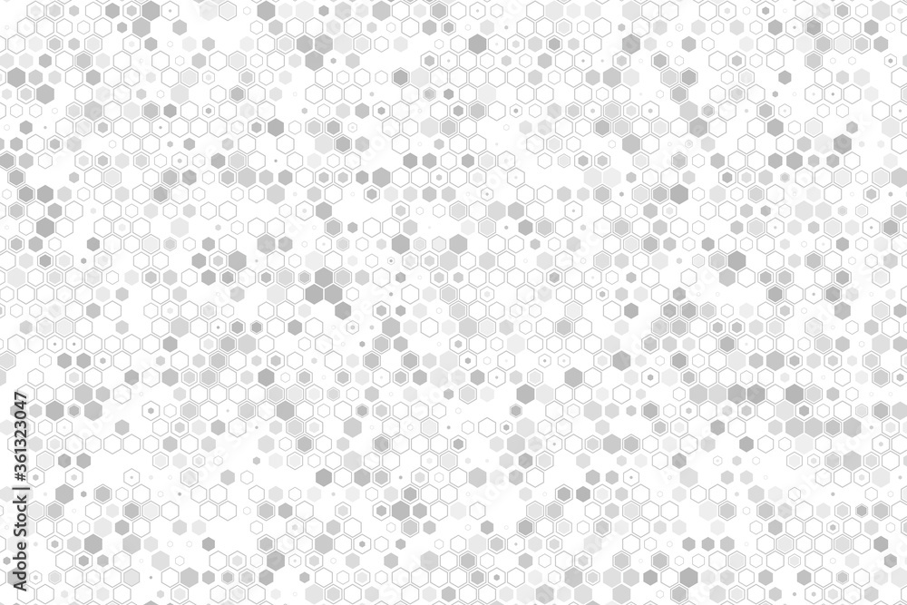 Poster science and technology concept illustration. abstract tech backdrop consisting of hexagonal elements
