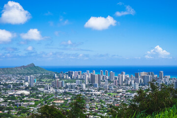 Obraz premium Skyline of Hawaii Honolulu Oahu