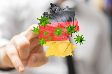 Corona Virus - Microbiology And Virology Concept - germany 3d Rendering.