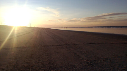 sunset on the beach