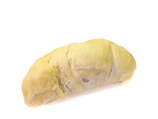 The close up of fresh sweet durian fruit isolated on white background.
