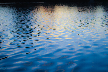 blue water reflection