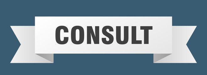 consult ribbon. consult isolated band sign. consult banner