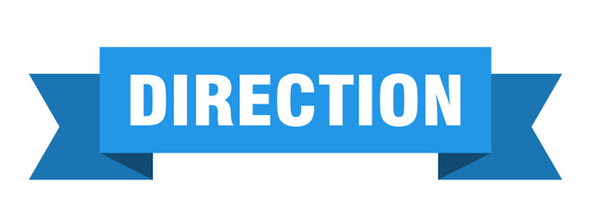 direction ribbon. direction isolated band sign. direction banner
