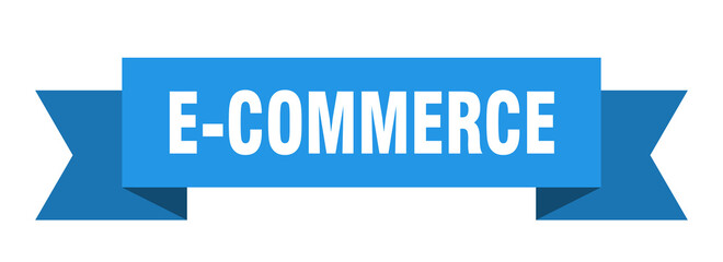 e-commerce ribbon. e-commerce isolated band sign. e-commerce banner