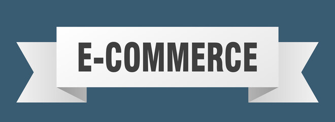 e-commerce ribbon. e-commerce isolated band sign. e-commerce banner
