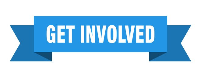 get involved ribbon. get involved isolated band sign. get involved banner