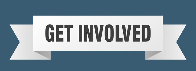 get involved ribbon. get involved isolated band sign. get involved banner