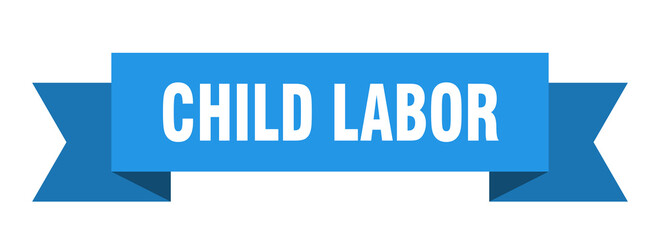 child labor ribbon. child labor isolated band sign. child labor banner