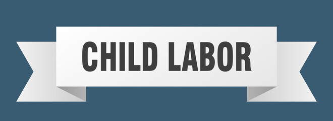 child labor ribbon. child labor isolated band sign. child labor banner